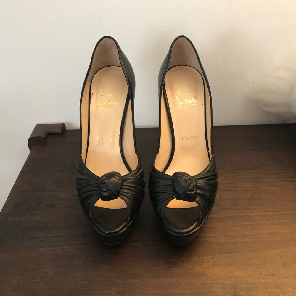 Christian louboutin knot heels.